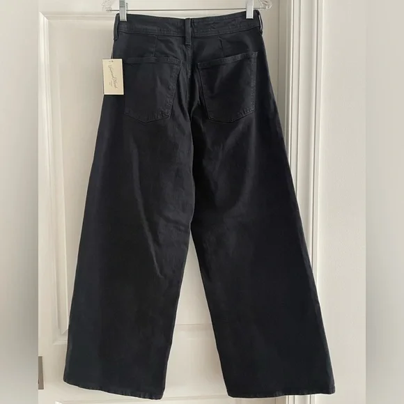 Univeral Thread High Rise Sailor Wide Leg  Ankle Jeans - Picture 2 of 4